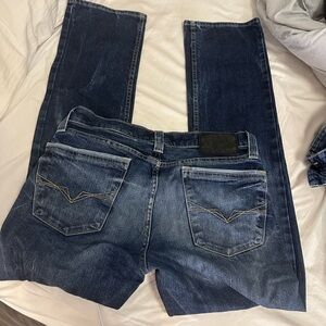 Guess Men's Dark Blue Straight Jeans